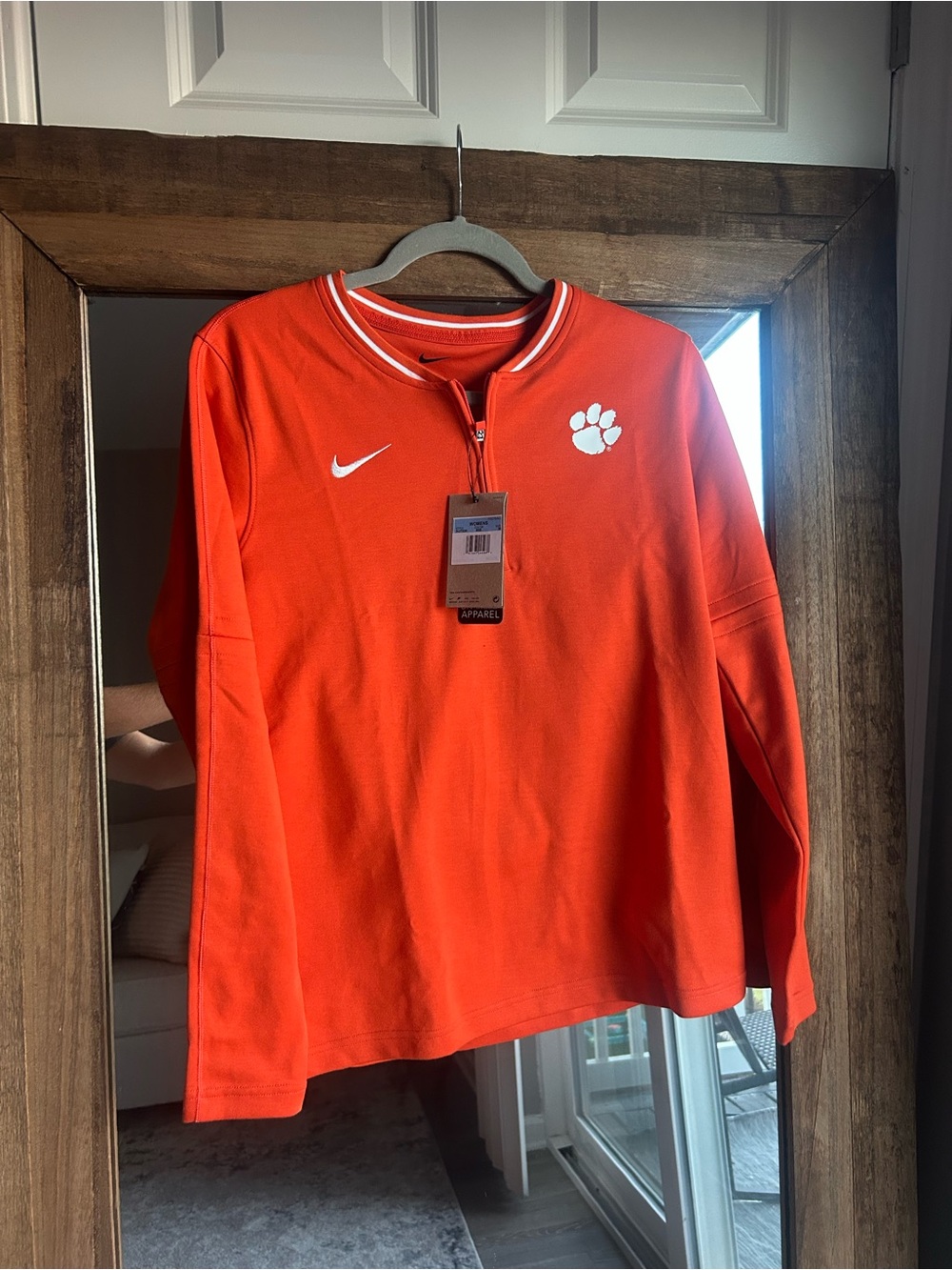 Nike Women’s Orange Clemson Paw 1/4 Zip Pullover